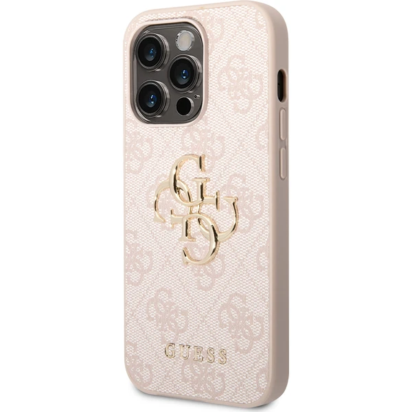 Guess PU 4G Metal Logo kryt iPhone 15 Pre Max ružový - Puzdra - Obrázok 0A72000N01