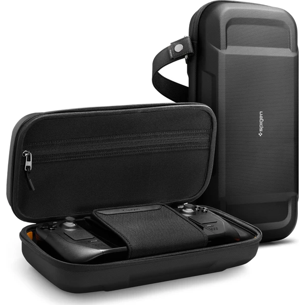 Spigen Rugged Armor Pro Pouch ochranné púzdro pre Steam Deck čierne - Puzdra - Hlavný obrázok