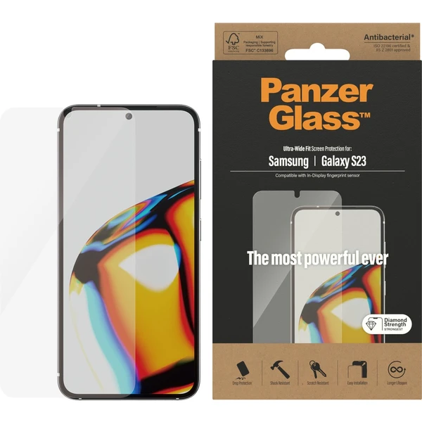 PanzerGlass™ Ultra-Wide Fit Samsung Galaxy S23/S22 (celolepené s funkčným odtlačkom prstov) - Ochranné fólie a sklo - Obrázok 0AS1G00101