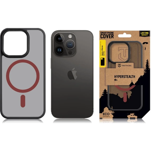 Tactical MagForce Hyperstealth 2.0 kryt iPhone 14 Pre Black/Red - Puzdra - Obrázok 0B55000P01