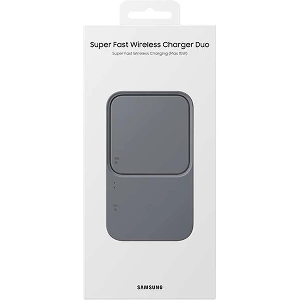 Samsung DUO bezdrôtová nabíjacia podložka s adaptérom 15W (EP-P5400TBE) čierna - Nabíjačky - Obrázok 0B68000701
