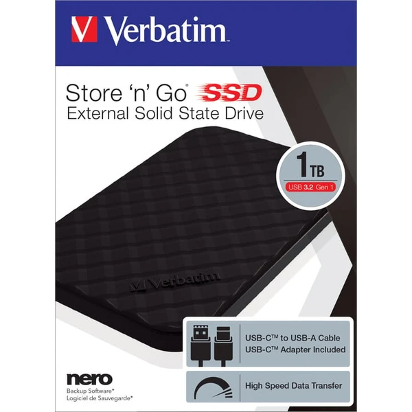 Verbatim Store 'n' Go Prenosný 1TB čierna - SSD - Obrázok 0BKK100501