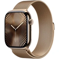 Apple Watch 49/46/45/44mm zlatý milánsky ťah S/M - Remienky