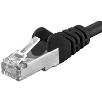 PremiumCord RJ45/RJ45 Cat6a S-FTP patch kábel 10m čierny - Káble a redukcie