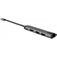 Verbatim USB-C Multiport HUB, 2x USB 3.0, 1x USB-C, HDMI, LAN dokovacia stanica šedá - Dokovacie stanice