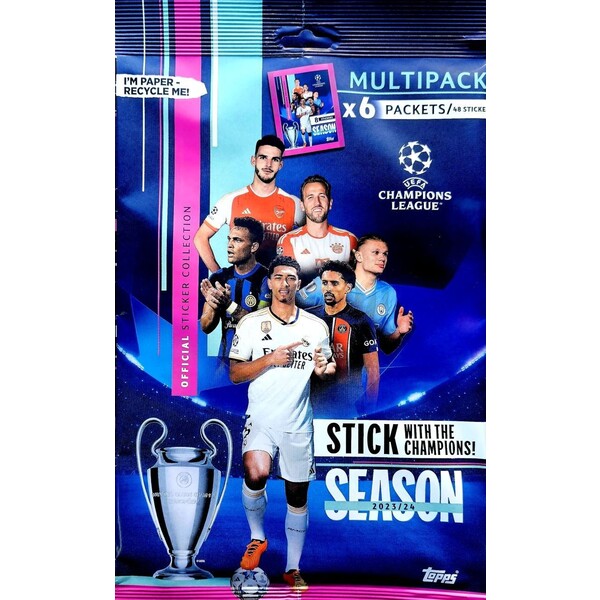 Futbalové samolepky Topps UEFA UCL - Multipack