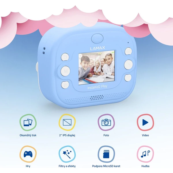 LAMAX InstaKid2 Play detský fotoaparát modrý - Fotoaparáty - Obrázok 0DAK000K01