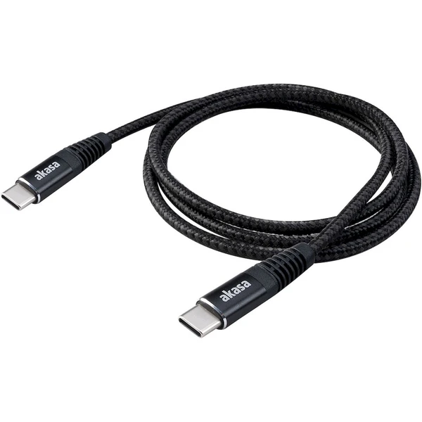 Akasa USB-C/USB-C napájací kábel 100W 1m čierny - Káble a redukcie - Hlavný obrázok