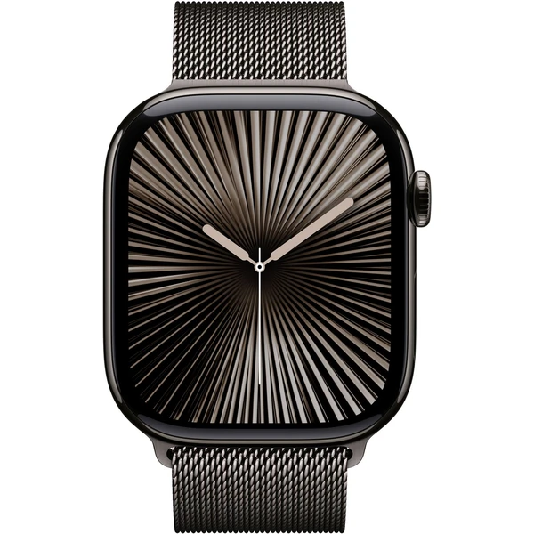 Apple Watch Series 10 Cellular 46mm Bridlicovo šedý titán s bridlicovo šedým milánskym ťahom S/M - Inteligentné hodinky - Hlavný obrázok