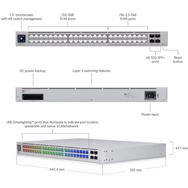 Ubiquiti L3 UniFi Professional USW Pro Max 48 switch - Switche - Obrázok 0ERA000N01