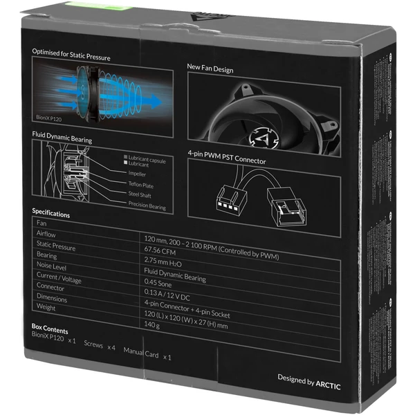 Arctic BioniX P120 - Ventilátory pre PC - Obrázok 0ETR600301