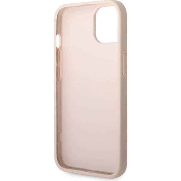 Guess PU 4G Metal Logo kryt iPhone 14 ružový - Puzdra - Obrázok 0GUF100501