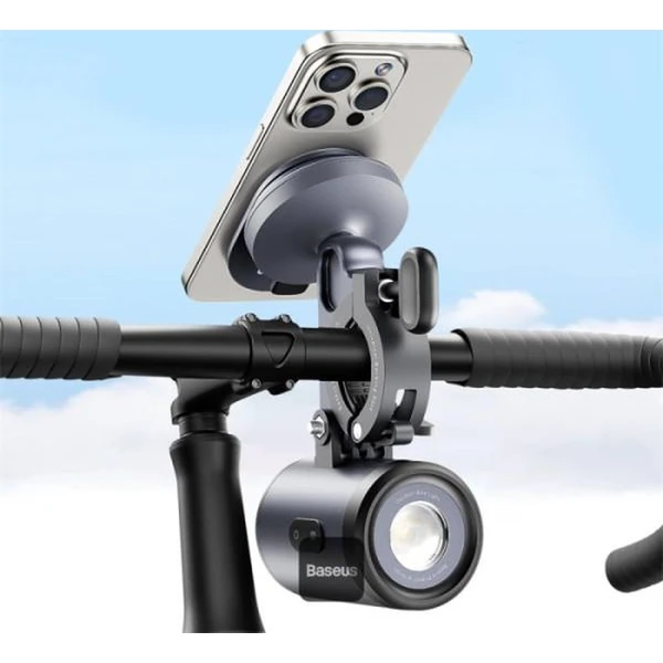 Baseus PrimeTrip 2v1 držiak na bicykel so LED svetlom sivý - Držiaky - Obrázok 0H9R000K01