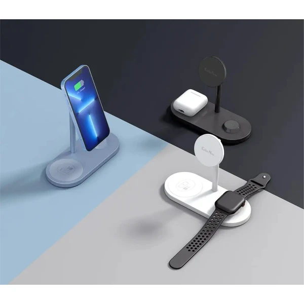CubeNest S313 Pre 3v1 magnetická bezdrôtová nabíjačka Sierra Blue - Nabíjačky - Obrázok 0HAC000L01