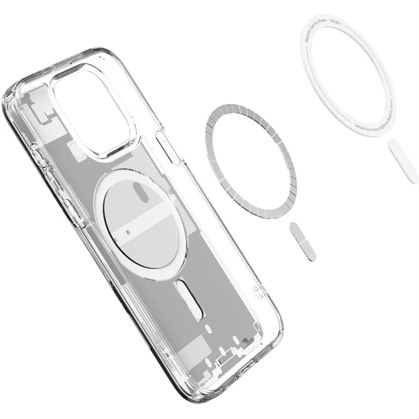 Spigen Ultra Hybrid MagFit kryt iPhone 15 Pro zero one biely - Puzdra - Obrázok 0HHA000601