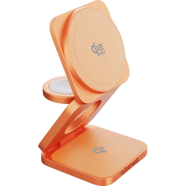 Cubenest SQ312 Ultra Qi2.2 (MagSafe) 3v1 nabíjačka (35W) oranžová (Limited Edition) - Nabíjačky - Obrázok 0I9L000K01