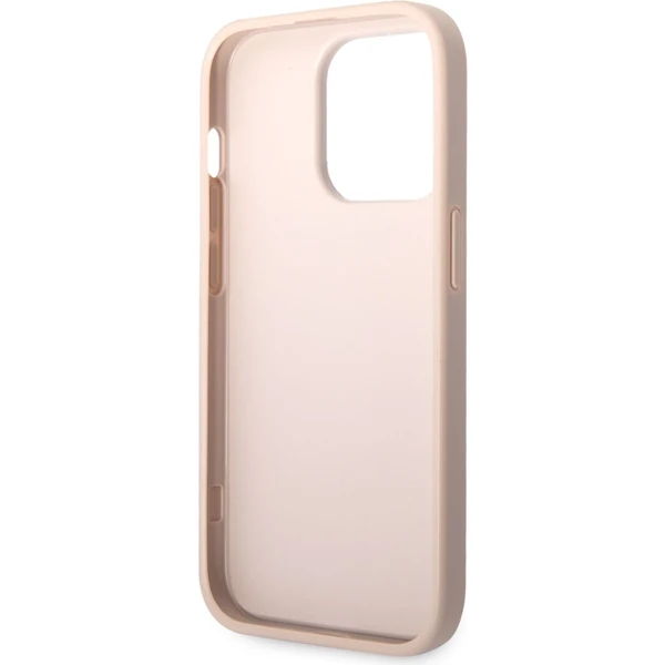 Guess PU 4G Metal Logo kryt iPhone 14 Pro Max ružový - Puzdra - Obrázok 0IUF100501