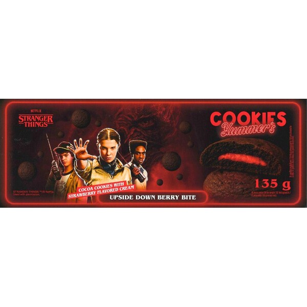 E-shop Sušienky Yummer's Stranger Things - kakaové s jahodovou náplňou 135 g