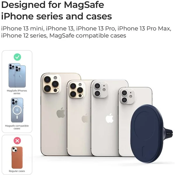 iOttie Velox MagSafe Magnetic Wireless Air Vent Mount držiak - Nabíjačky - Obrázok 0K0Z600301
