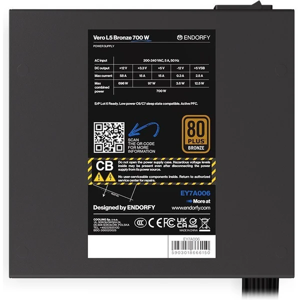 Endorfy Vero L5 Bronze 700 W - Zdroje - Obrázok 0K8N100501