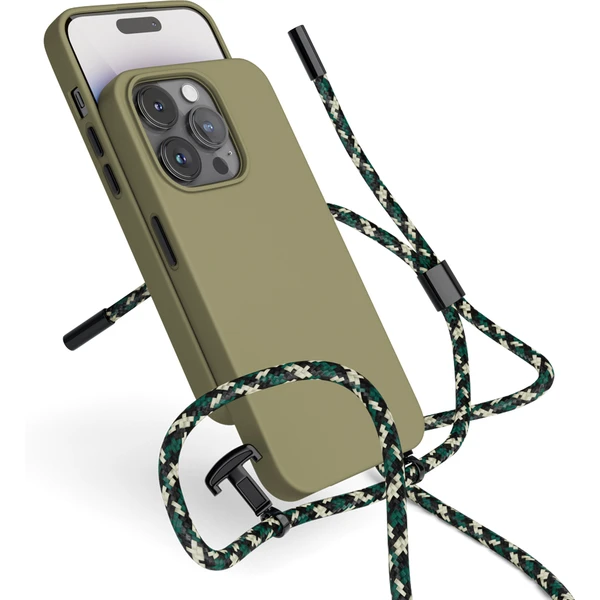 EPICO silikónový kryt so šnúrkou pre iPhone 14 Plus zelený - Puzdra - Obrázok 0LC8700301