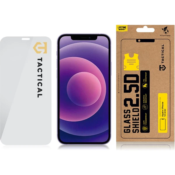 Tactical Glass Shield 2.5D sklo pre iPhone 12 Mini číre - Ochranné fólie a sklo - Obrázok 0LUM100501