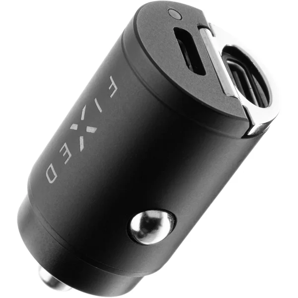 FIXED Mini autonabíjačka s 2x USB-C, PD, 30W, čierna - Nabíjačky - Obrázok 0LVW600301