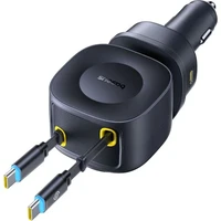 Baseus PrimeTrip VR2 Max 100W nabíjačka do auta s navíjacími káblami 2x USB-C, 1xUSB-C, 1x USB čiern - Nabíjačky