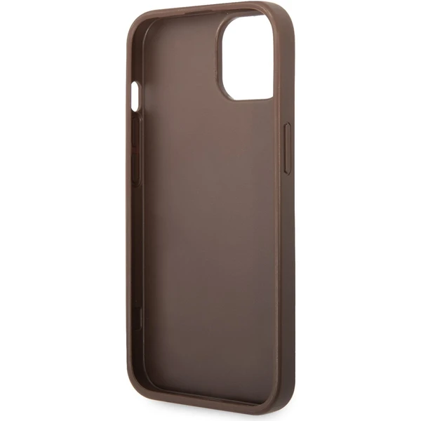 Guess PU 4G Metal Logo kryt iPhone 14 hnedý - Puzdra - Obrázok 0MUF100501