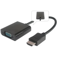 PremiumCord HDMI/VGA + 3,5mm redukcia čierna - Káble a redukcie