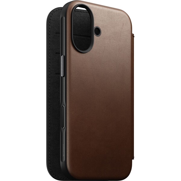 Nomad Modern Leather Folio MagSafe kožené púzdro iPhone 17 Brown