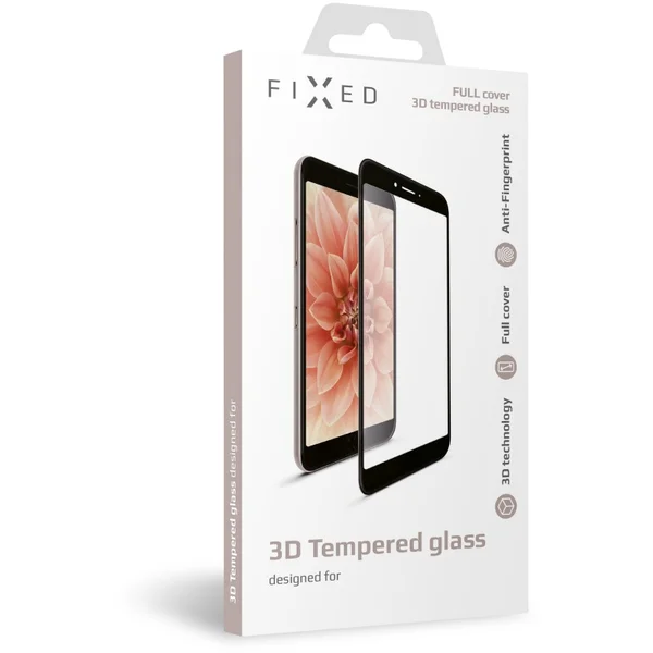 FIXED 3D Full-Cover tvrdené sklo s lepením po celej ploche Apple iPhone SE (20/22)/8/7 čierne - Ochranné fólie a sklo - Obrázok 0S6Q100401