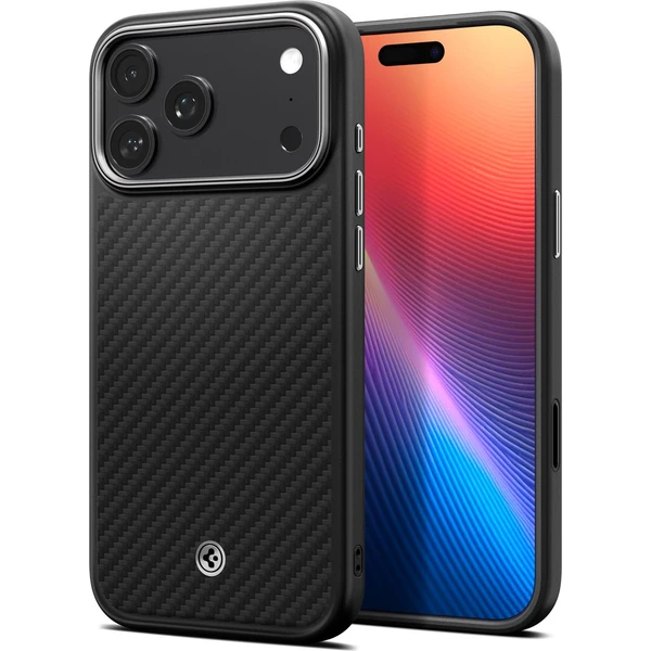 Spigen Enzo Aramid T kryt iPhone 17 Pro Max black/silver - Puzdra - Hlavný obrázok
