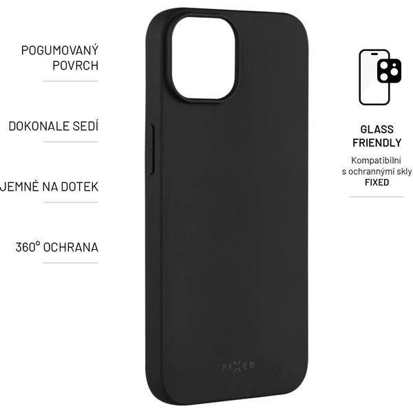 Zadný pogumovaný kryt FIXED Story pre Apple iPhone 14, čierny - Puzdra - Obrázok 0TDWF00101