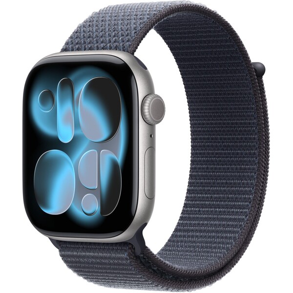 E-shop Apple Watch 49/46/45/44mm oceľovo modrý prevliekací športový remienok