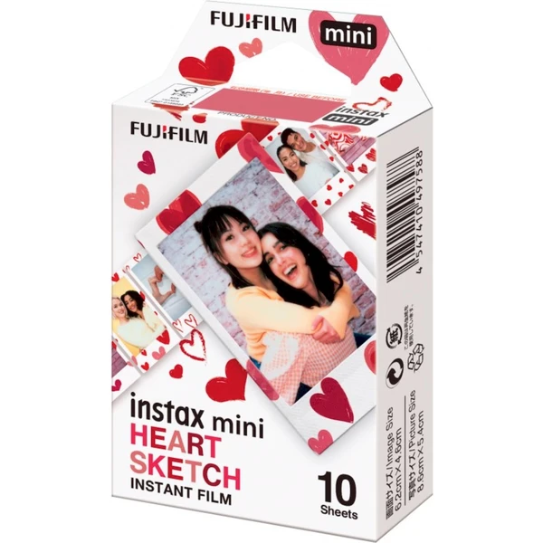 Fujifilm Instax mini film Heart Sketch (10 ks) - Filmy pre instantné fotoaparáty - Obrázok 0U51000P01