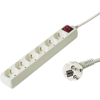 PremiumCord Predlžovací prívod 230V 3m 6 zásuvky - Zásuvky