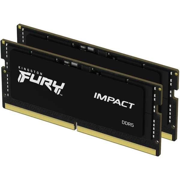 Kingston FURY Impact Black DDR5 64GB 4800MT/s CL38 SO-DIMM (2x32GB) XMP - Operačné pamäte - Hlavný obrázok