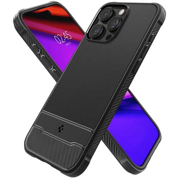 Spigen Rugged Armor MagFit iPhone 15 Pro Max matne čierny - Puzdra - Obrázok 0XW8000601