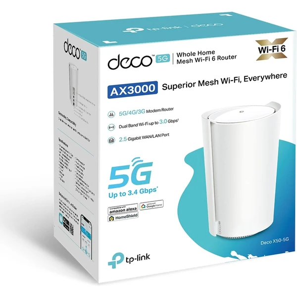 TP-Link Deco X50-5G mesh systém 1ks biely - Mesh systémy - Obrázok 0Y55000P01