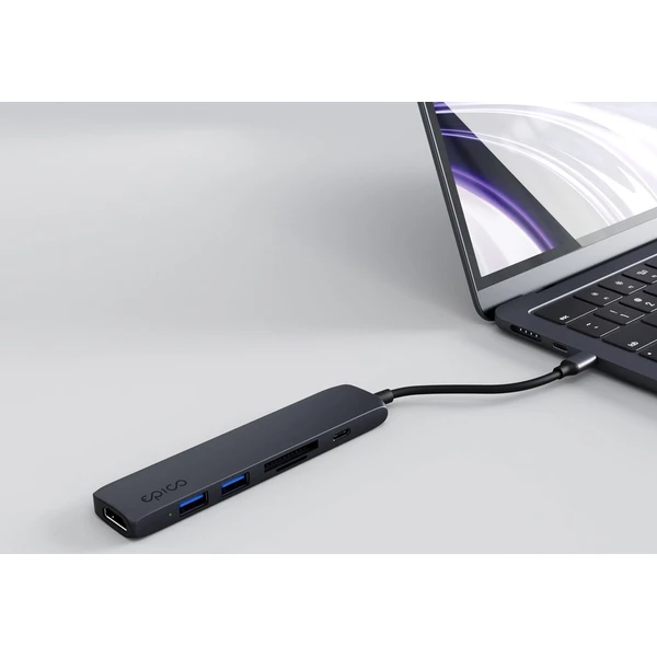 Epico 6v1 hliníkový húb 8K s USB-C hviezdne temne atramentový - USB huby - Obrázok 0ZMJ000K01