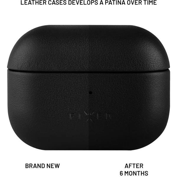 FIXED PodsLeather kožené púzdro pre Apple AirPods 3 čierne - Puzdra - Obrázok 0a014bf884774ff0bdebdc00b4c21d7c