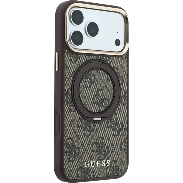 Guess PU 4G Ring Stand MagSafe kryt iPhone 18 Pro hnědý - Puzdra - Obrázok 0a140c56ead944fe99dba3c8ee7ed975