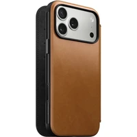 Nomad Modern Leather Folio MagSafe kožené púzdro iPhone 17 Pro Max English Tan - Puzdra