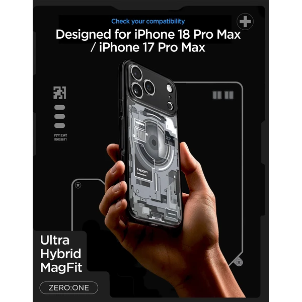 Spigen Ultra Hybrid MagSafe kryt iPhone 18 Pro Max/17 Pro Max zero one black - Puzdra - Obrázok 0a2f2d2ee6a343159bc8130340c5d6e9