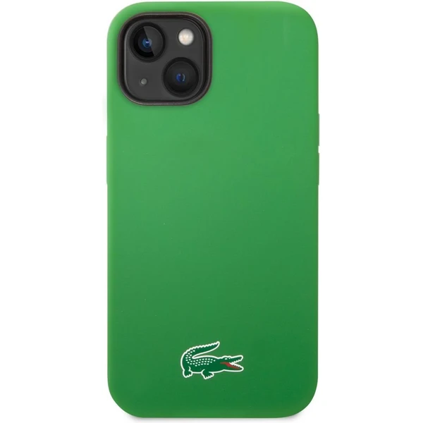 Lacoste Liquid Silicone Microfiber Croc Logo MagSafe kryt iPhone 13/14/15 zelený - Puzdra - Obrázok 0a3912cda4b7414fa0a879b7d97ef828