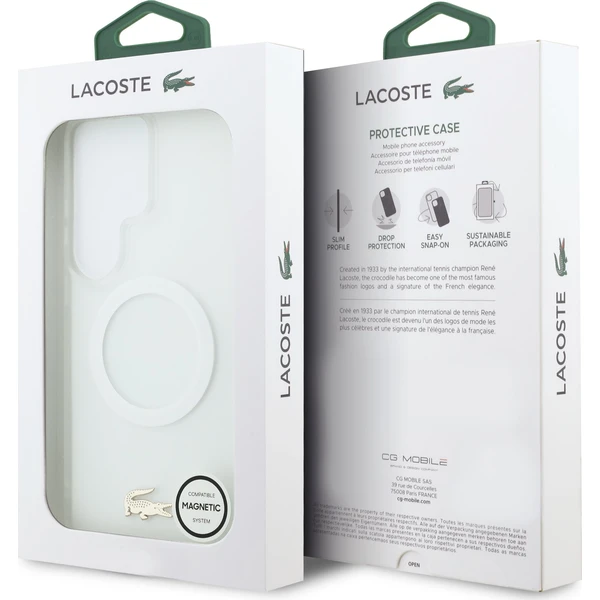 Lacoste PC/TPU matný povrch zlaté logo magnetický kryt Samsung Galaxy S26 Ultra biely - Puzdra - Obrázok 0a6aa9f07bb34d96b303d09f9e925a65
