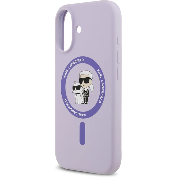 Karl Lagerfeld Liquid Silicone Karl a Choupette MagSafe kryt iPhone 17 fialový - Puzdra - Obrázok 0a7e4b55148f4786a242f0ec176644d0