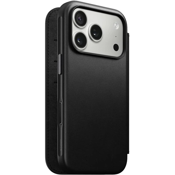 Nomad Modern Leather Folio MagSafe kožené púzdro iPhone 17 Pro Black - Puzdra - Hlavný obrázok