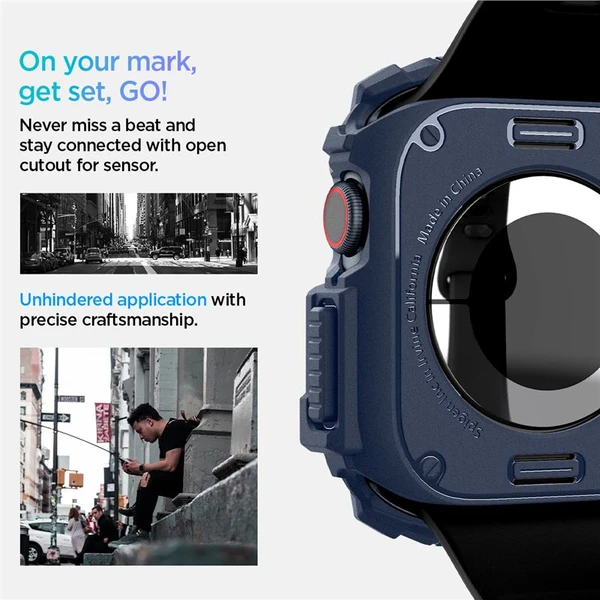 Spigen Rugged Armor kryt pre Apple Watch 10/11 (46mm) námorne modrý - Puzdra - Obrázok 0ab889d667f84684970b612aebb7444f